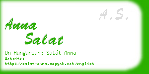 anna salat business card