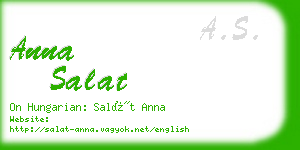 anna salat business card